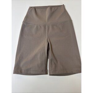 Yogolicious Lux Workout Taupe Biker Shorts Size Xs